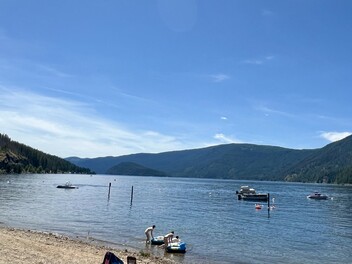 Flockies Beach in Sicamous, British Columbia