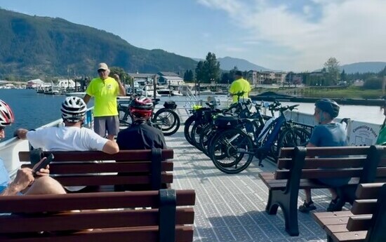 Sicamous Ferry takes passengers to Shuswap North Okanagan Rail Trail
